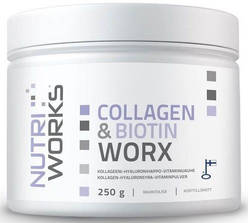 Nutriworks collagen & biotin worx 250 g