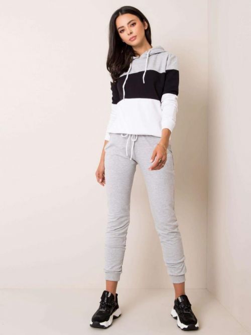 Szaro-czarny komplet dresowy S/M