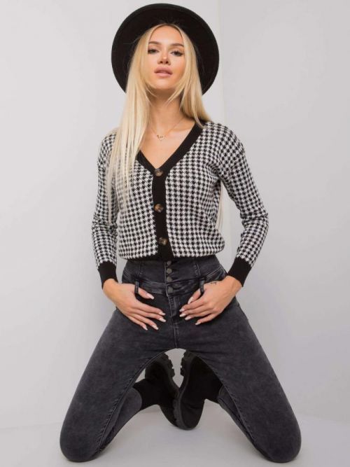 Šedé džínsy s vysokým pásom XS