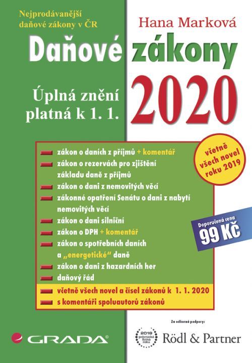 Daňové zákony 2020, Marková Hana