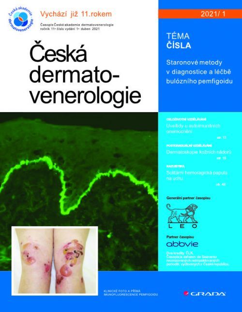 Česká dermatovenerologie 1/21, Hercogová Třešňák Jana