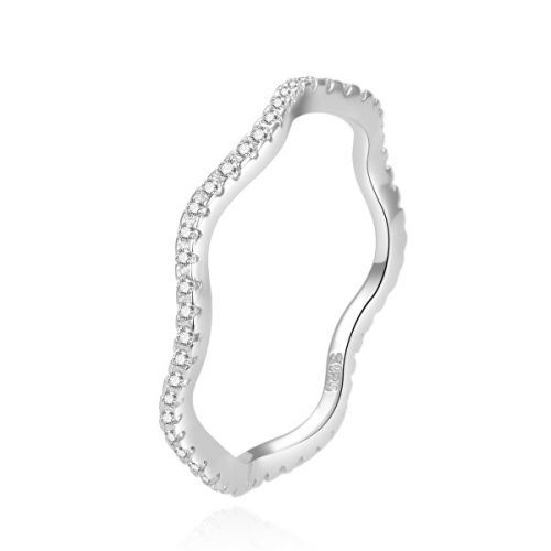 Beneto Originálne strieborný prsteň s čírymi zirkónmi AGG226 52 mm