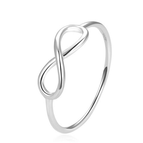 Beneto Elegantný strieborný prsteň Nekonečno AGG357 52 mm