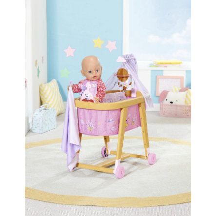 ZAPF CREATION BABY born Postieľka na kolieskach