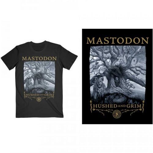 Mastodon - Tričko Hushed & Grim Cover - Muž, Unisex, Čierna, XXL