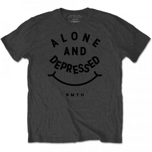Bring me the horizon - Tričko Alone & Depressed - Muž, Unisex, Šedá, L