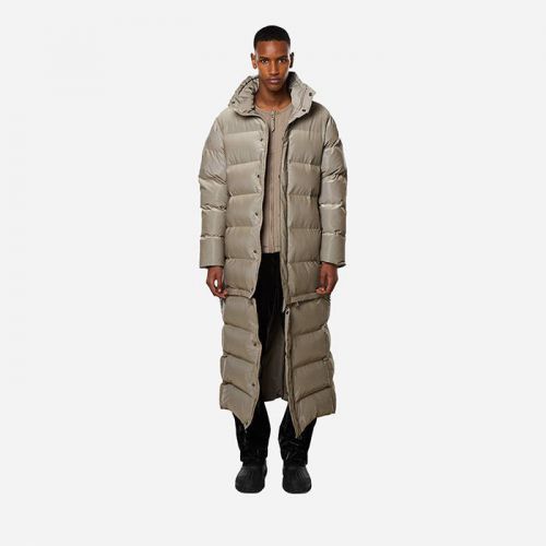 Rains Extra Long Puffer Coat 1536 VELVET TAUPE