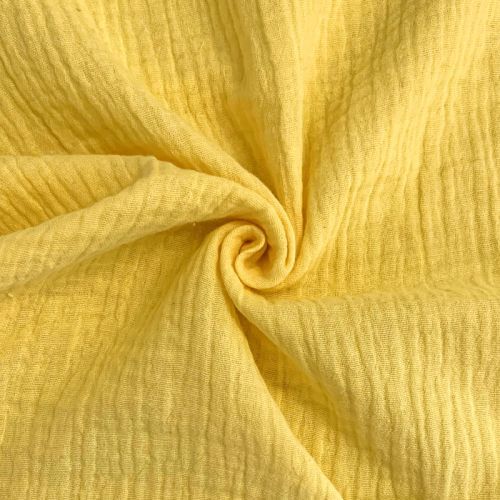 Dvojitá gázovina/mušelín soft yellow