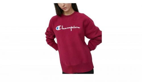 Champion Crewneck Sweatshirt DarkPink modré 114612-RS510