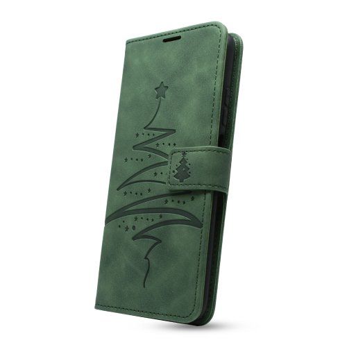 Puzdro Mezzo Book iPhone 7/8/SE 2020 vzor vianočný strom - zelené