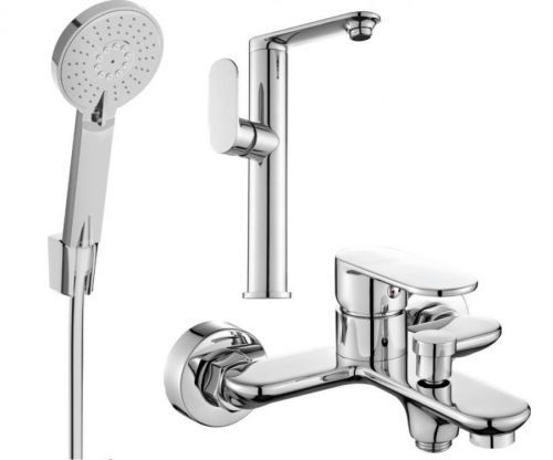 MEXEN/S - Milo R40 SET umývadlová batéria + vaňová s príslušenstvom, chróm 713153R40-00