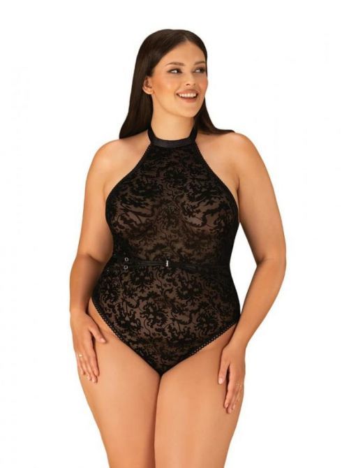 Zmyselné body Softily teddy 2XL/3XL - Obsessive černá 2XL / 3XL