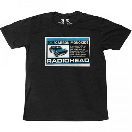Radiohead - Tričko Carbon Patch - Muž, Unisex, Čierna, L