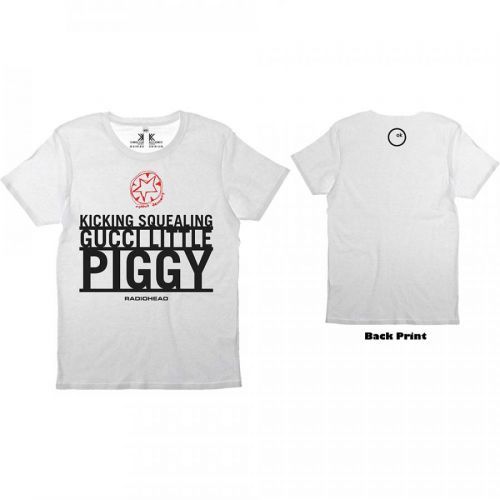 Radiohead - Tričko Gucci Piggy - Muž, Unisex, Biela, L