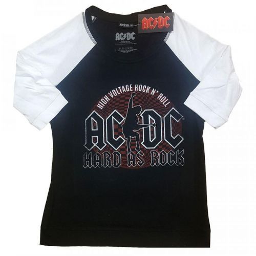 AC/DC - Tričko Hard As Rock - Žena, Čierna/biela, M