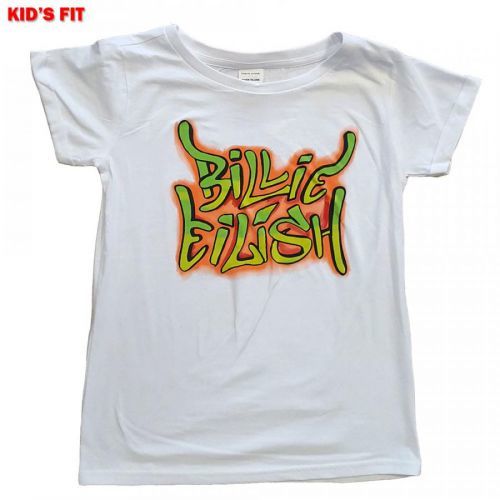 Billie Eilish - Tričko Graffiti - Dieťa, Biela, 11-12 rokov