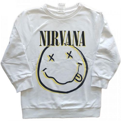 Nirvana - Crewneck Inverse Smiley - Dieťa, Biela, 7-8 rokov