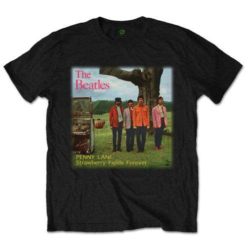 The Beatles - Tričko Strawberry Fields Forever - Muž, Unisex, Čierna, L