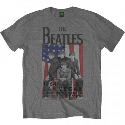 The Beatles - Tričko Flag/Vegas - Muž, Unisex, Šedá, L
