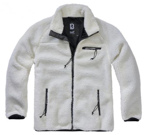 Bunda fleecová Brandit Teddyfleece - biela, L
