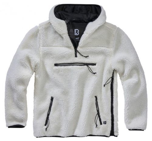 Bunda fleecová Brandit Teddyfleece Worker Pullover - biela, 4XL