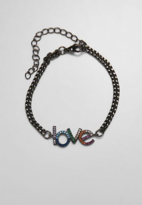 Urban Classics Love Bracelet gunmetal - L/XL