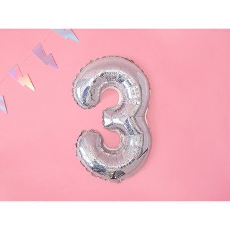 FB10H-3-018 Fóliový holografický balón - číslo, 35 cm 3