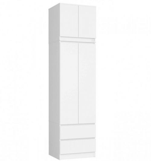 Šatní skříň s nástavcem Star 60 cm bílá
