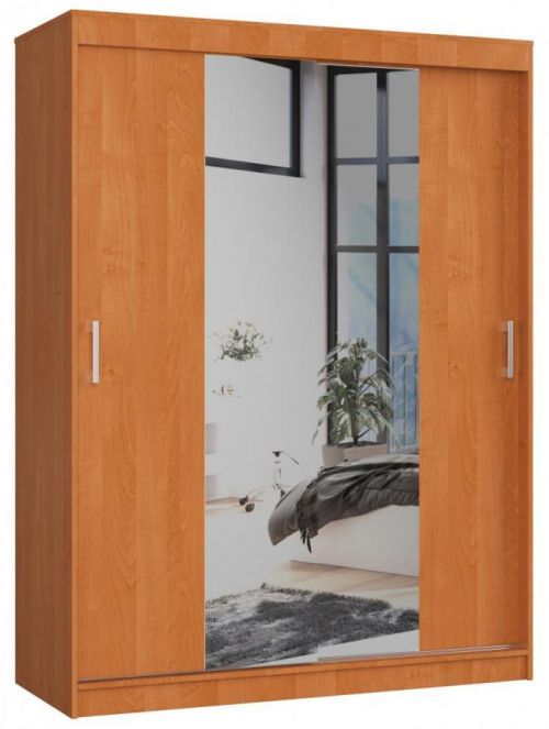 Šatní skříň se zrcadlem Reton 150 cm olše