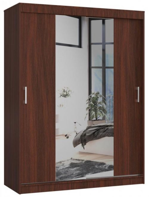Šatní skříň se zrcadlem Reton 150 cm venge