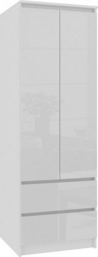Šatní skříň Star 60 cm bílá lesk