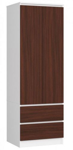 Šatní skříň Star 60 cm bílá/venge