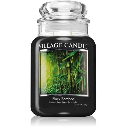 Village Candle Black Bamboo vonná sviečka (Glass Lid) 602 g