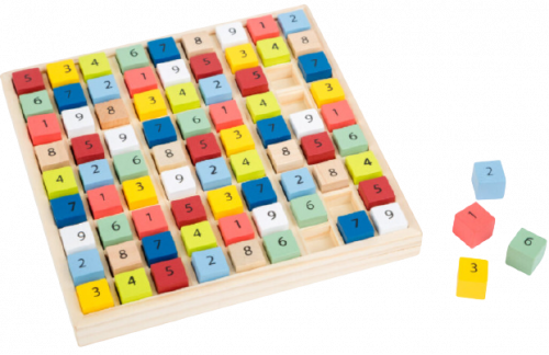Small foot by Legler Small Foot Drevené sudoku farebné kocky