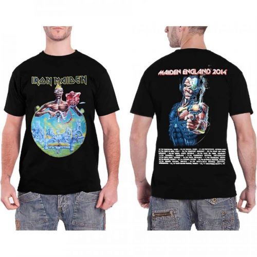 Iron Maiden - Tričko England 2014 Tour - Muž, Unisex, Čierna, XL
