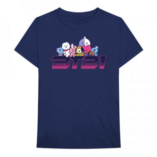 BTS - Tričko Space Wappen Logo - Muž, Unisex, Modrá, S