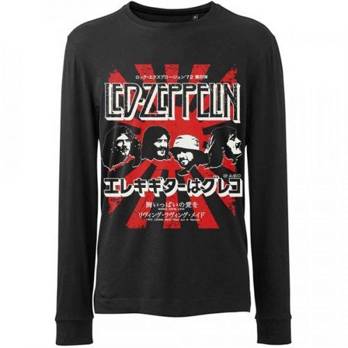 Led Zeppelin - Tričko s dlhým rukávom Japanese Burst - Muž, Unisex, Čierna, S