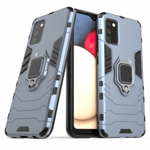 Odolné Puzdro Ring Armor Case pre Samsung Galaxy A02s - Modrá KP10332