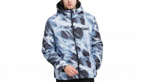 Caterpillar Allover Print Outdoor Jacket Blue modré 2310649-BLU