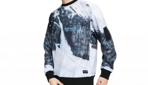 Caterpillar Rock Roundneck Blue modré 2910524-BLU