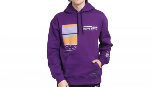 Caterpillar Fashion Pocket Hoodie Purple fialové 2910521-PRL