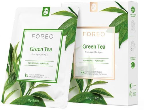 Foreo Plátýnková maska Green Tea 3x20g
