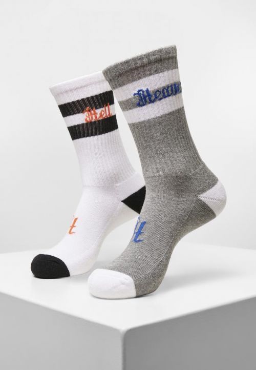 Mister Tee Heaven Hell Socks 2-Pack grey/white - 43-46