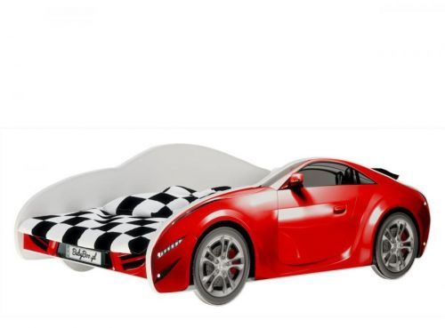 Autoposteľ S-CAR - červená Red car bed 140x70 cm