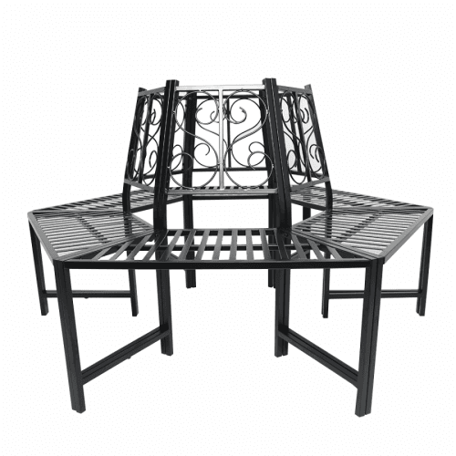 Lavička kolem stromu, černá, kov, TOLISA