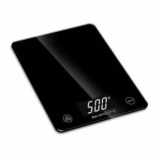 Nutriční kuchyňská váha, černá, sklo, HORTI