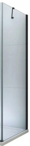 MEXEN - Sklo pre-Roma, Lima 90x190 cm 6mm čierne, transparent 850-090-000-70-00