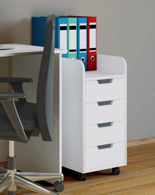 Mobilný zásuvkový kontejner Konal Mini, biely