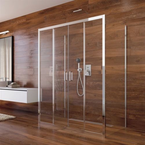 MEREO - Sprchový kút, Lima, obdĺžnik, 90x150x90x190 cm, chróm ALU, sklo Číre CK85923K
