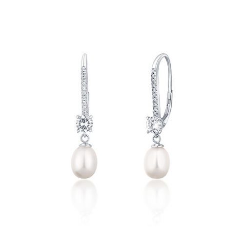 JwL Luxury Pearls Luxusné strieborné náušnice s pravými perlami JL0717